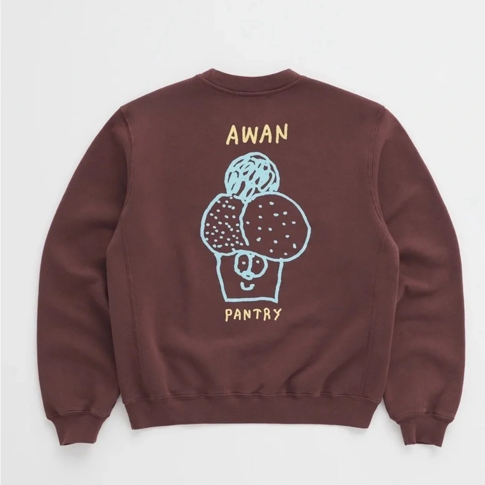NWOT Madhappy Awan Fleece Crewneck Brown Crewneck in Confection Size Small